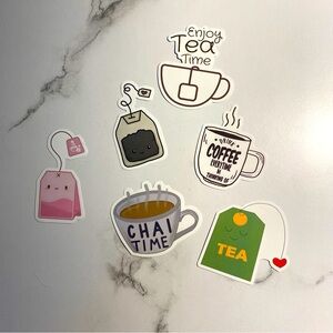 Tea Lover Stickers | Set of Six |